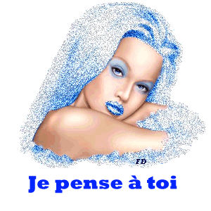 Gif animé je pense à toi femme